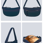 Vegan Leather Women Cushy Shoulder Bag CobaltBlue Details