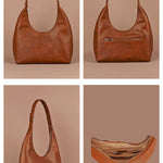 Vegan Leather Katie Large Women Shoulder Bag Oxide Red Details