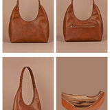 Vegan Leather Katie Large Women Shoulder Bag Oxide Red Details