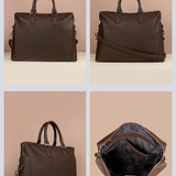 Will Vegan Leather Laptop Bag Chocolate Detail