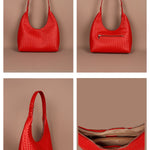 Vegan Leather Katie Small Women Shoulder Bag Cherry Details