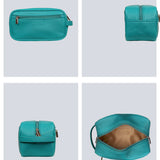 Hurst Vegan Leather Men Toiletry Bag Caribbean Details