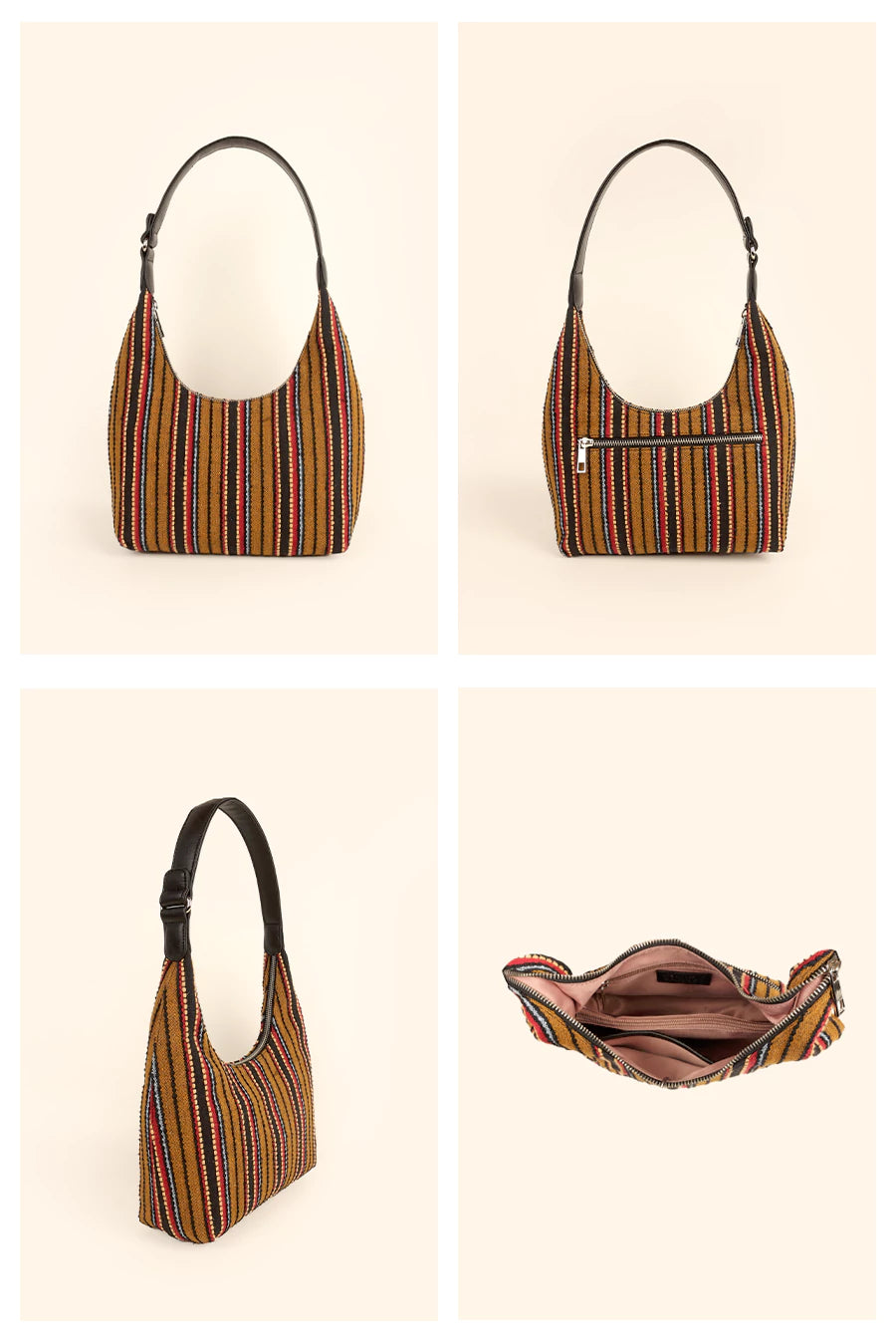 Katie Small Shoulder Bag Handloom Lilac Details