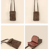 Vertical Vegan Leather Mobile Pouch