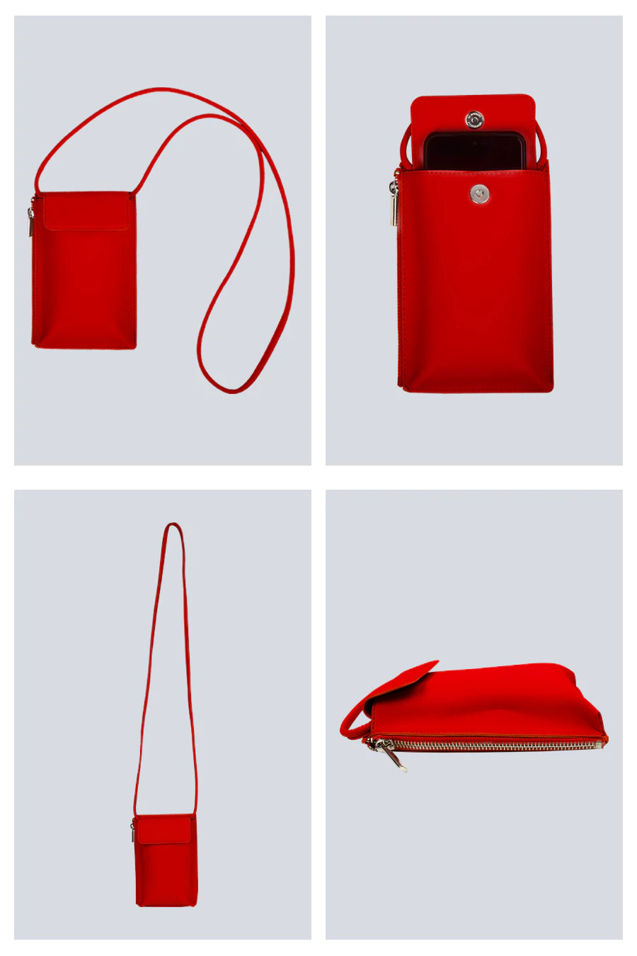 Grace Vegan Mobile Sling Bag Dark Red detail