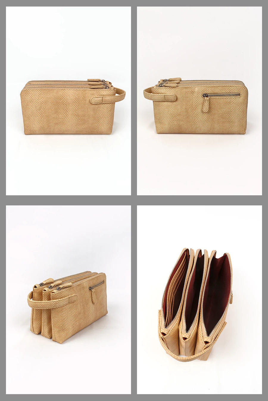 Trio Vegan Leather Toiletry Pouch