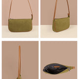 Soft Jute Daily Vegan Women Handbag Moss Detail