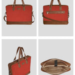 Soft Jute Ross Women Laptop Bag Rasberry Detail