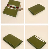 Beth Vegan Leather Card Wallet Evergreen Detail