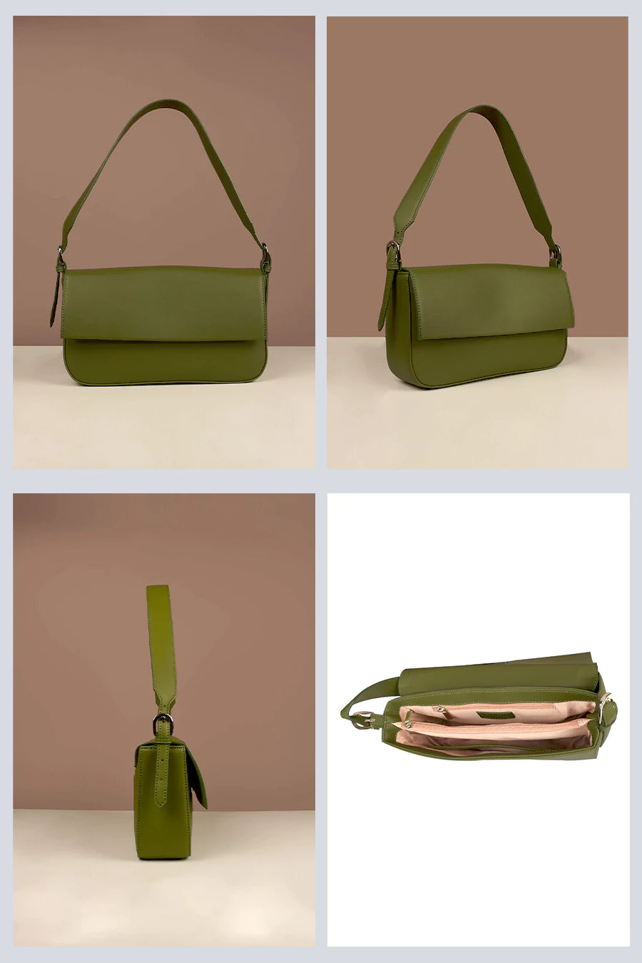 Sandra Vegan Women Handbag Evergreen Detail