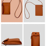 Grace Vegan Leather Mobile Sling Bag Squash Detail