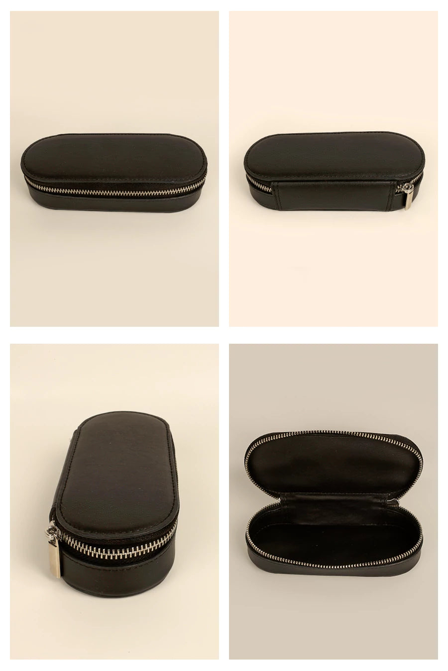Vegan Leather Eyewear Case or Sunglass Cover Vanta Black Detail