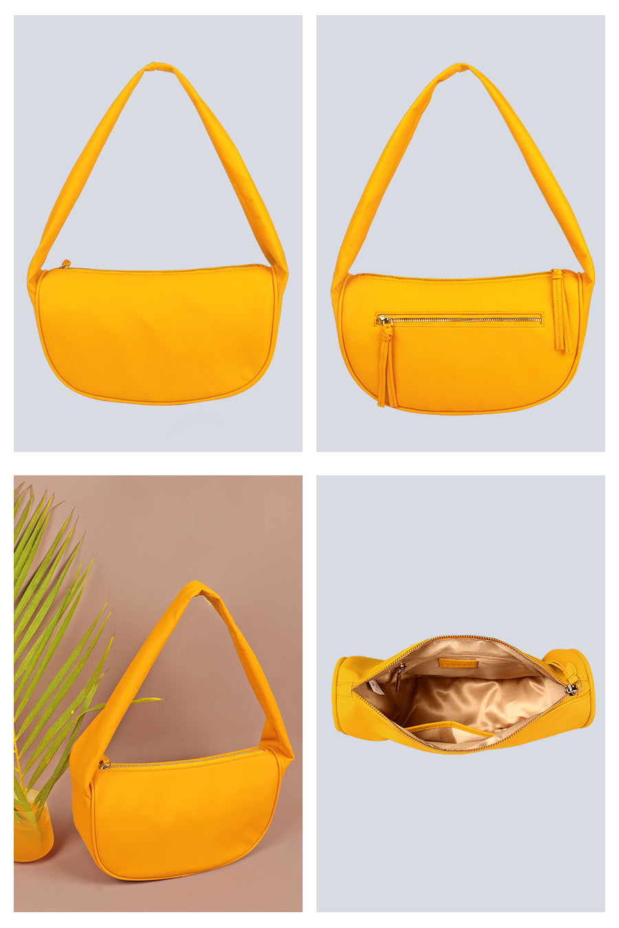 Cushy Vegan Women Shoulder Bag Mango Detail