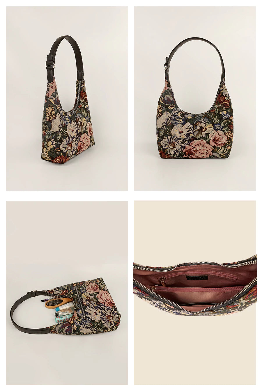 Katie Small Shoulder Bag Handloom Cadet Details