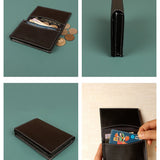 Beth Vegan Leather Mini Wallet Black Detail