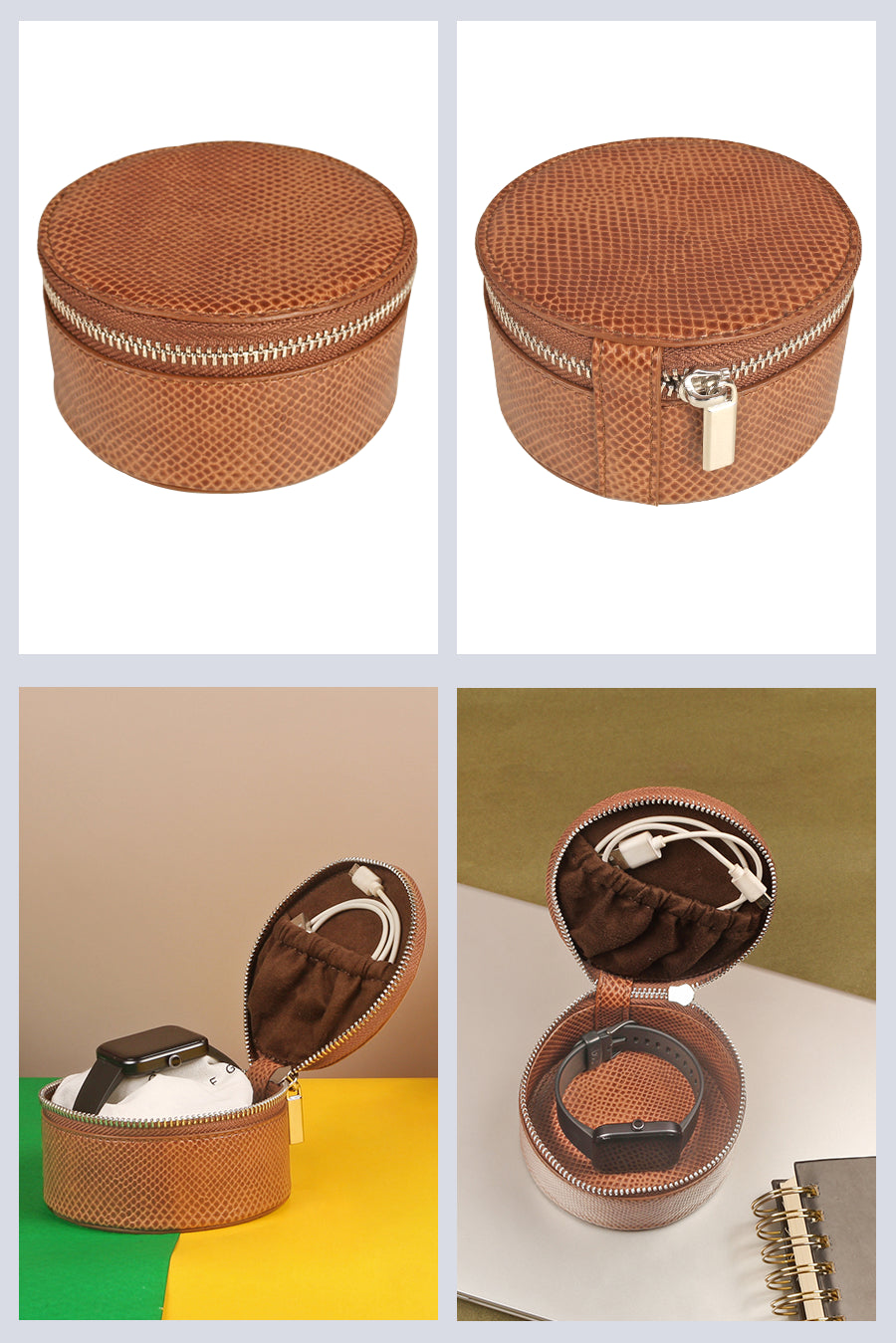 Rogate Large Vegan Watch Case Sienna Detail