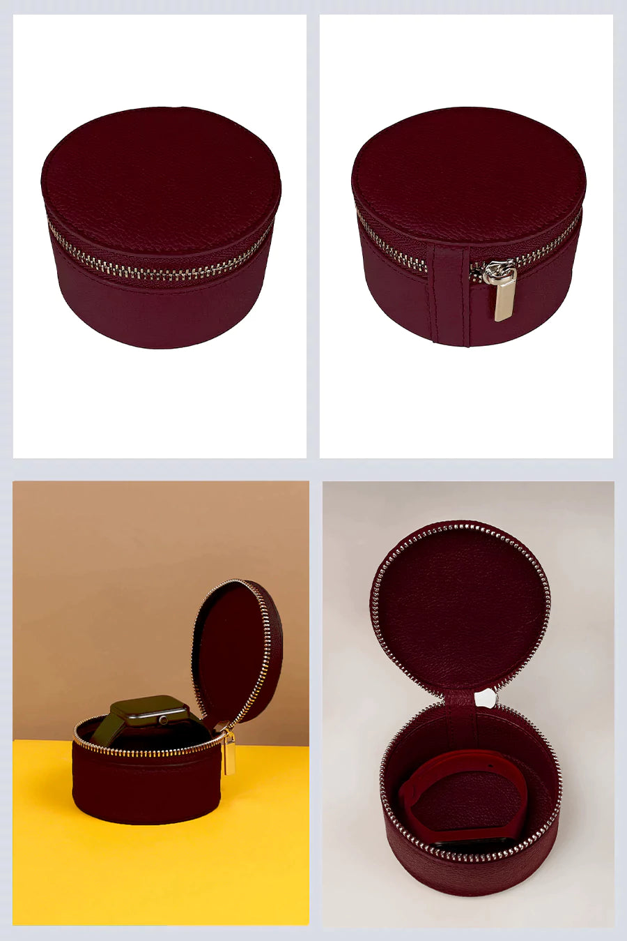 Rogate Medium Vegan Watch Case Plum Detail