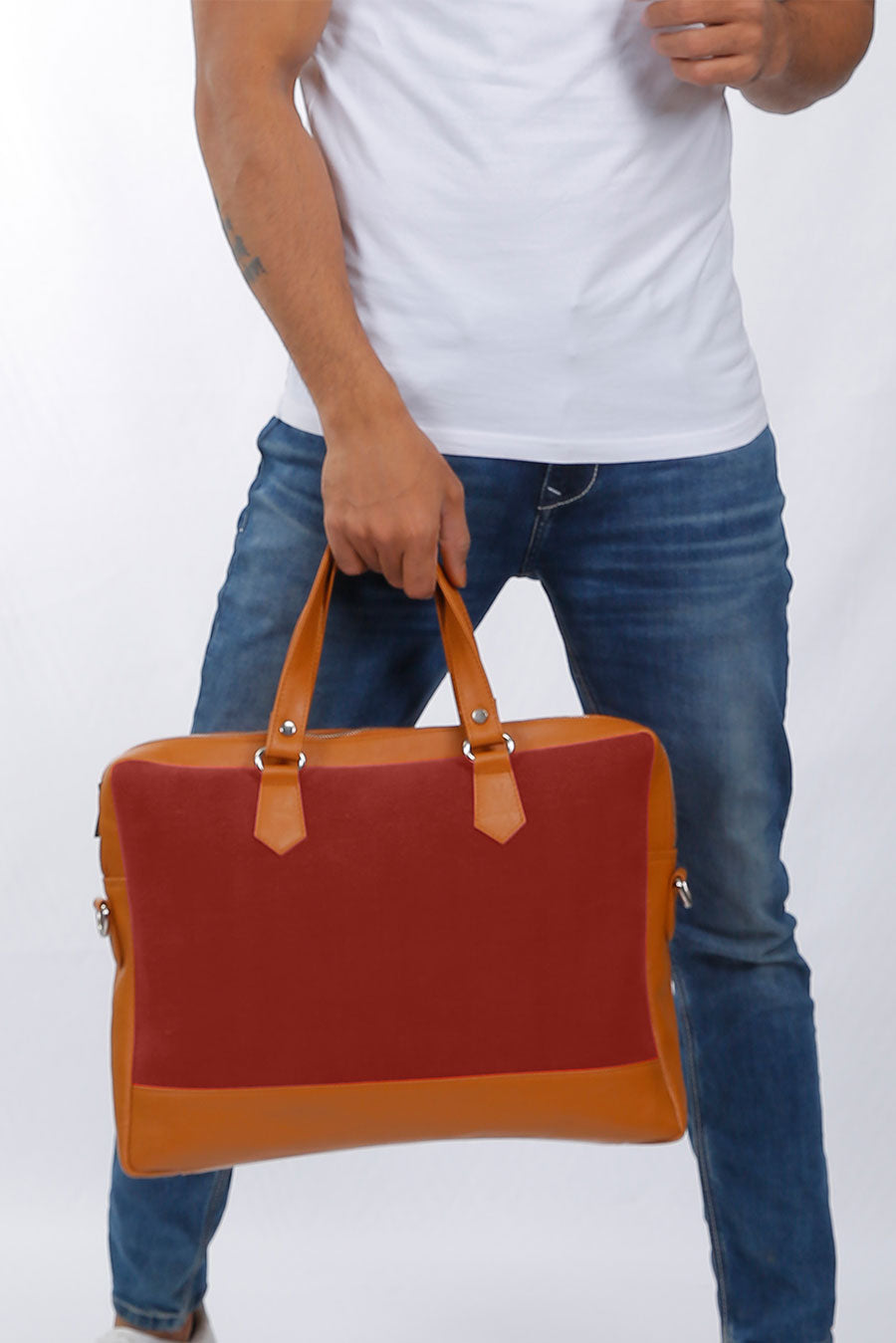 Ross Soft Jute 15 Inch Laptop Bag for Men