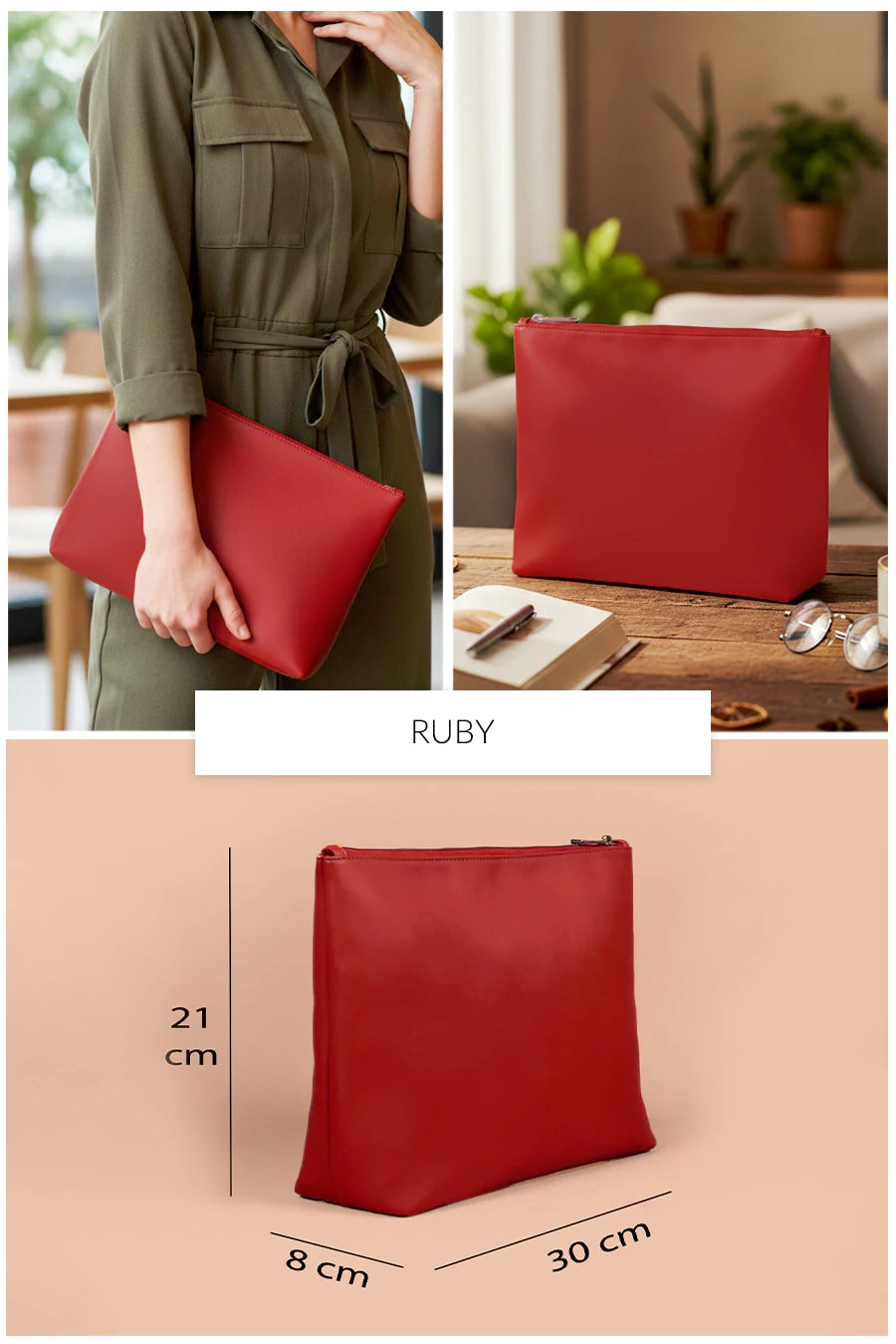 Slindon Medium Vegan Leather Toiletry Pouch THE HOUSE OF GANGES