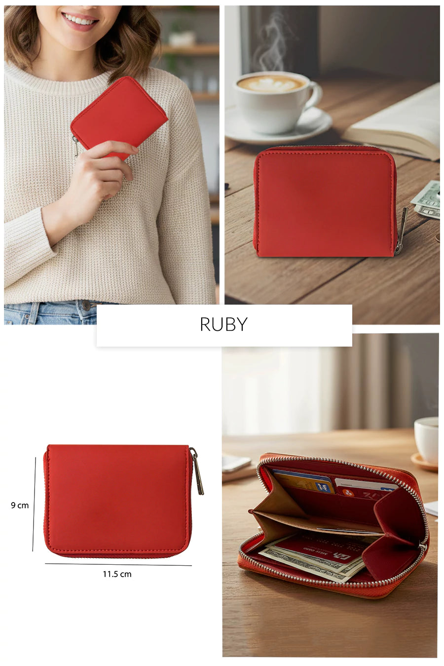 Alexandra Vegan Leather Wallet THE HOUSE OF GANGES