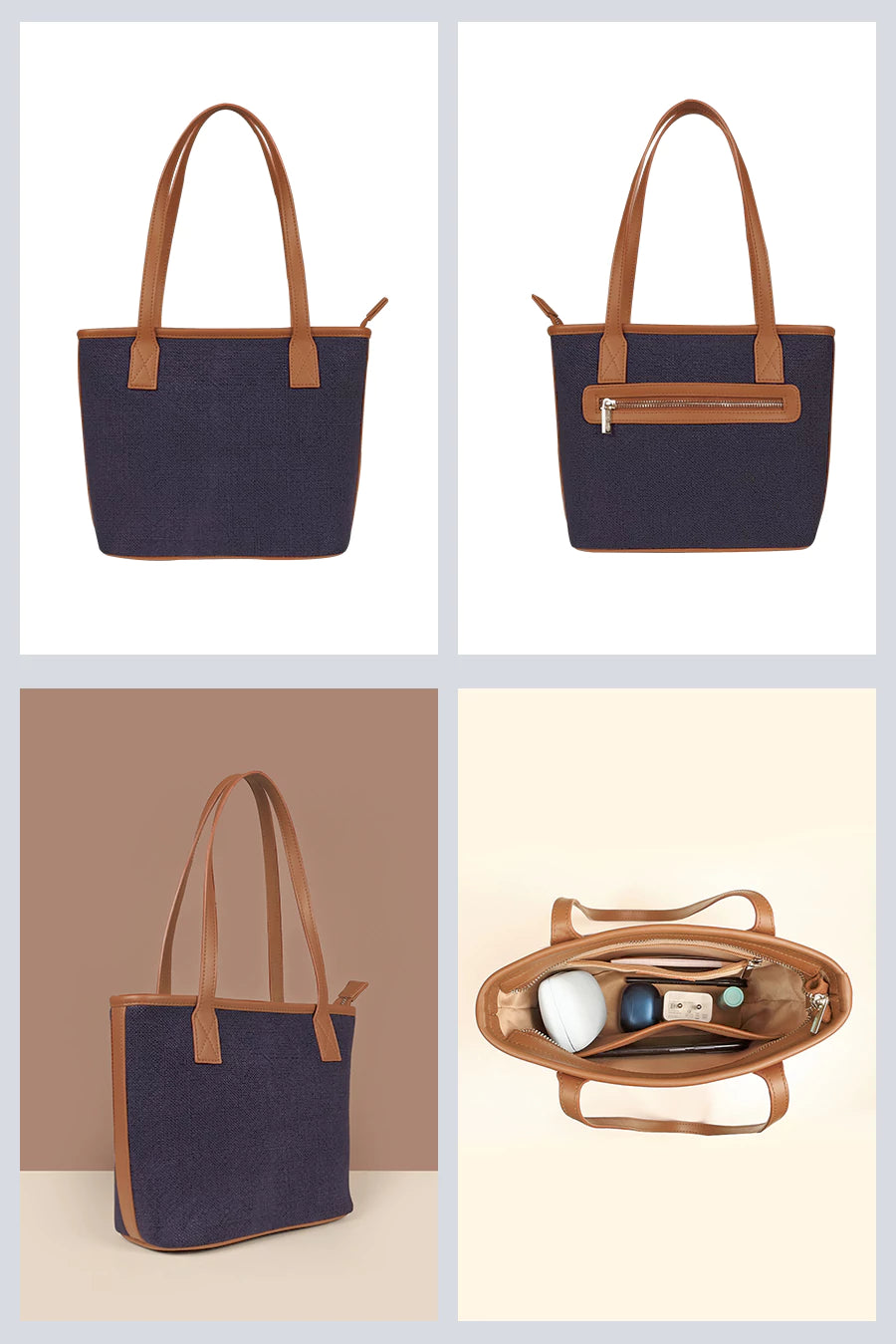 Mini Soft Jute women tote Bag Lavender Detail