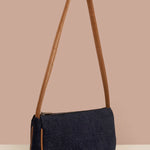 Soft Jute Daily Vegan Women Handbag Navy Front