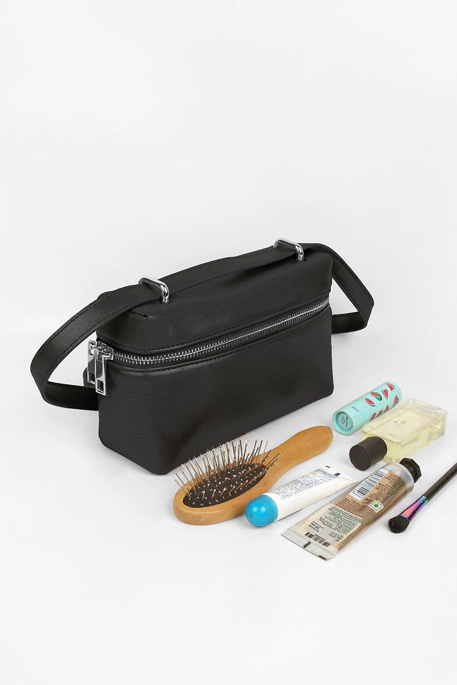 Cruelty Free Women Black Party Wear Shoulder Bag Vienna Medium Lifestyle 1