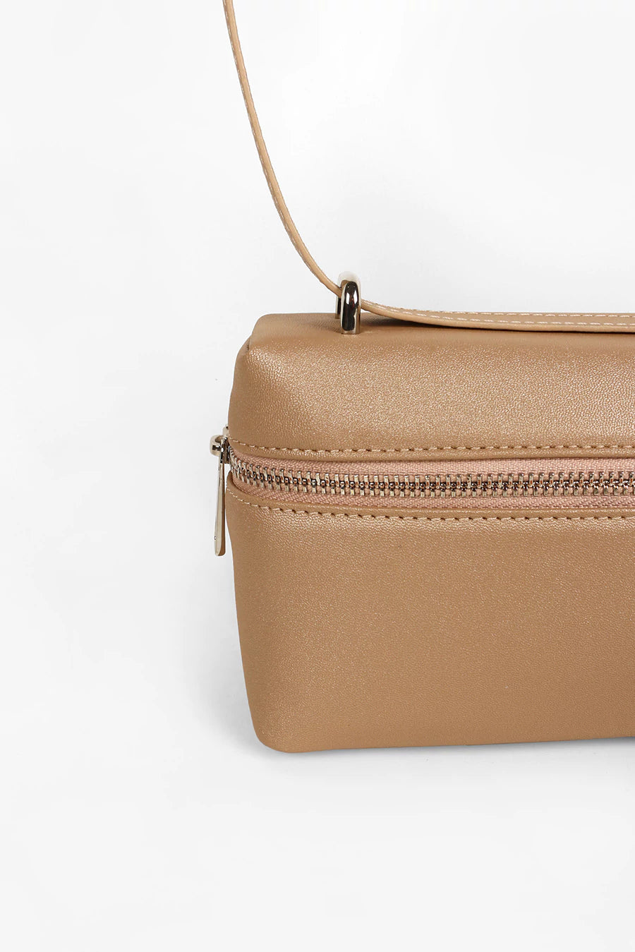 Cruelty Free Women Rose Gold Party Wear Handbag Vienna Medium  Close