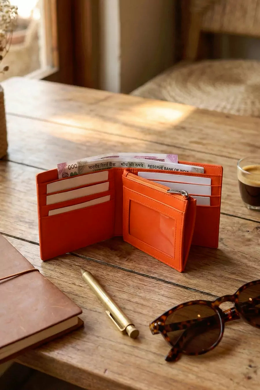 Leonardo Vegan Leather Men Bifold Wallet