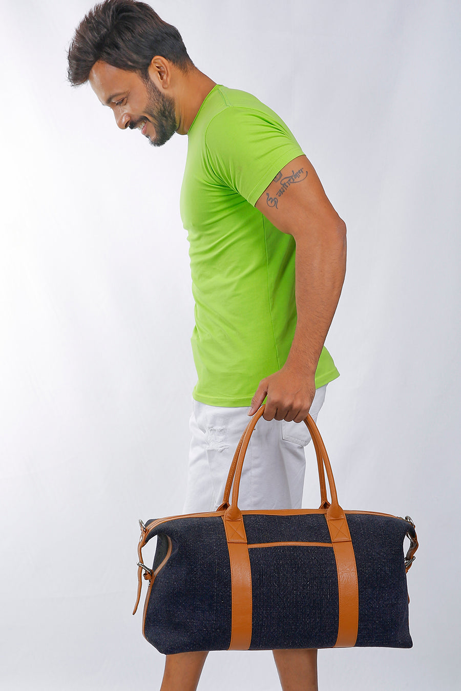 Joey soft jute travel luggage bag men spruce M1