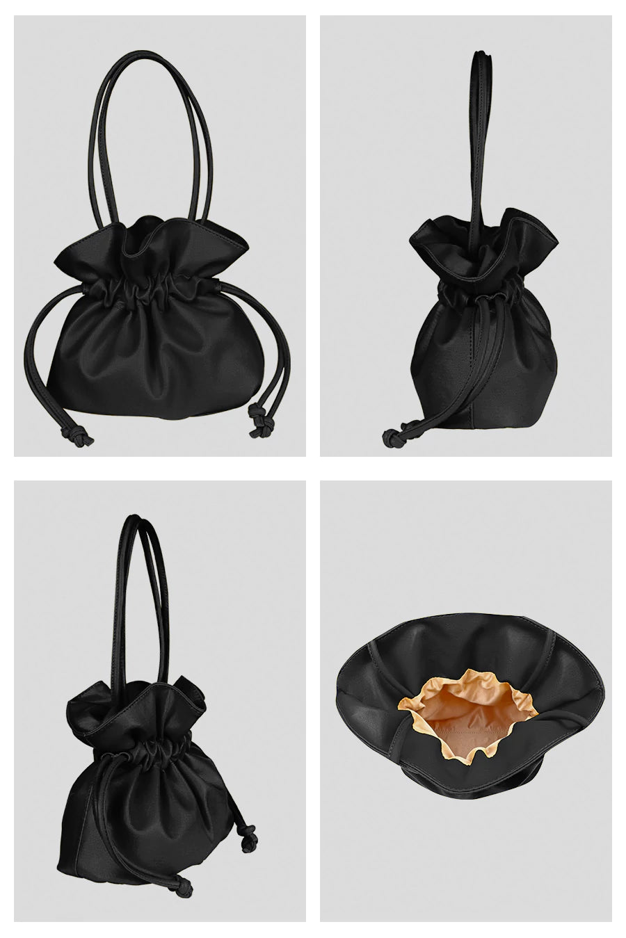 Cutey Vegan Women Potli Bag Black Detail