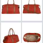 Joey soft jute travel duffle bag women tomato detail