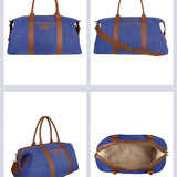 Joey soft jute travel duffle bag women royal blue detail