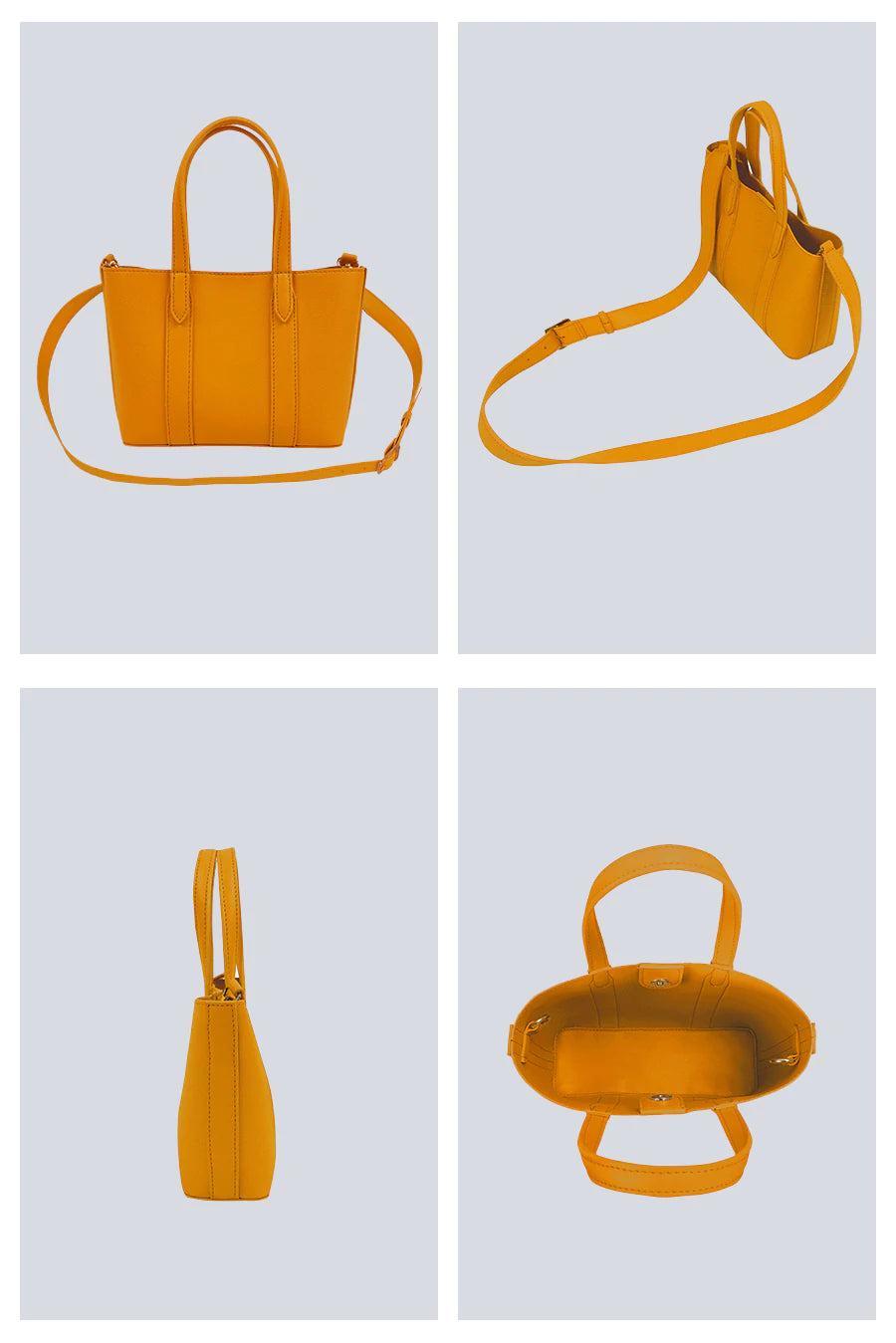 Mini Carryall Vegan Women Handbag Turmeric Detail