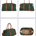 Joey soft jute travel duffle bag women jade detail