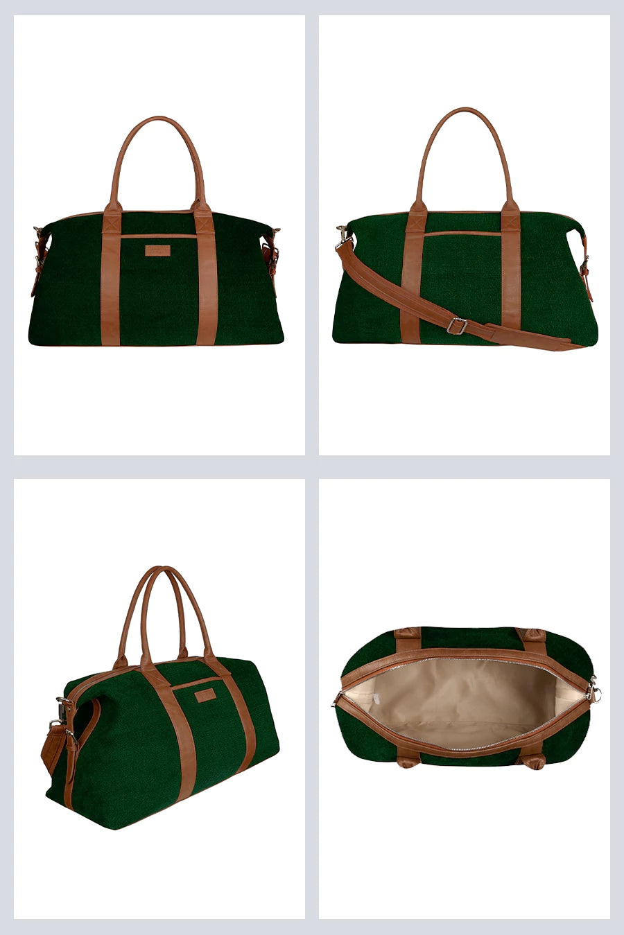 Joey soft jute travel luggage bag men olive detail