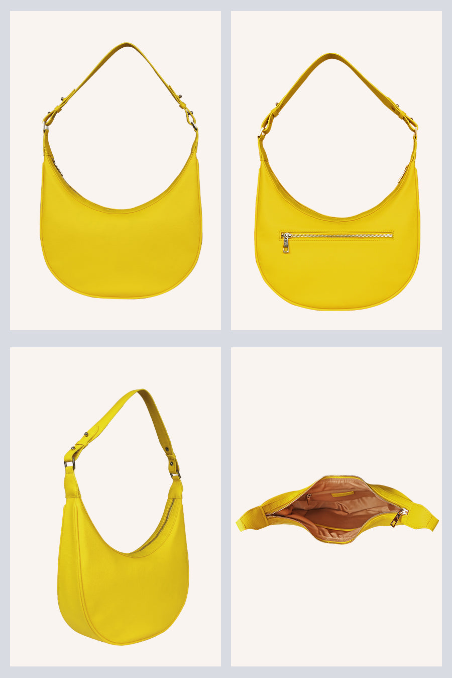 Vegan Moony Women Shoulder Bag Citron Detail